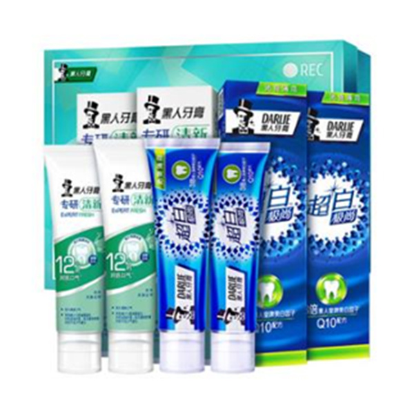 黑人 极尚美白牙膏 120g*4
