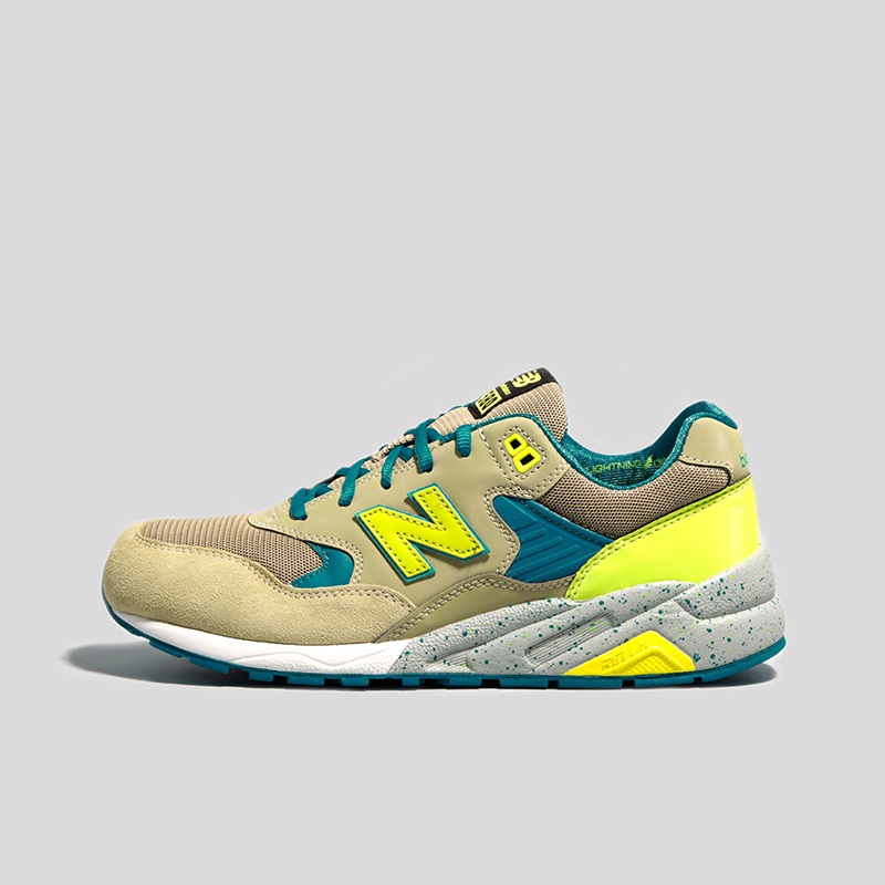 New Balance 580 冰藍/灰褐/黃