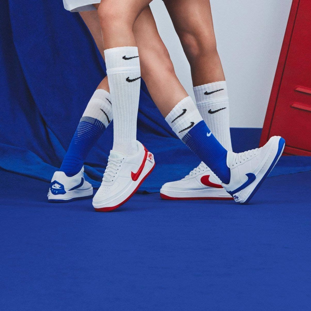 Nike Air Force 1 白红解构