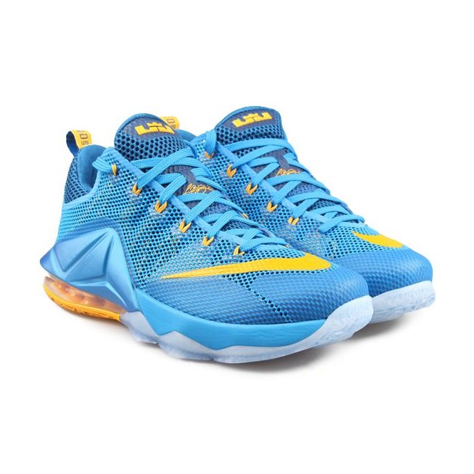 Nike LeBron 12 蓝黄low