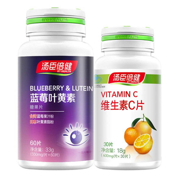 汤臣倍健蓝莓叶黄素60片+维生素C30片*2