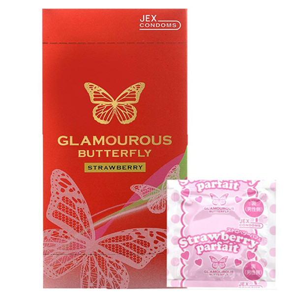 JEX捷古斯蝴蝶草莓味安全套6片*3（日本品牌）