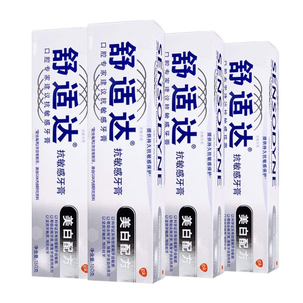 舒适达美白配方牙膏120g*4