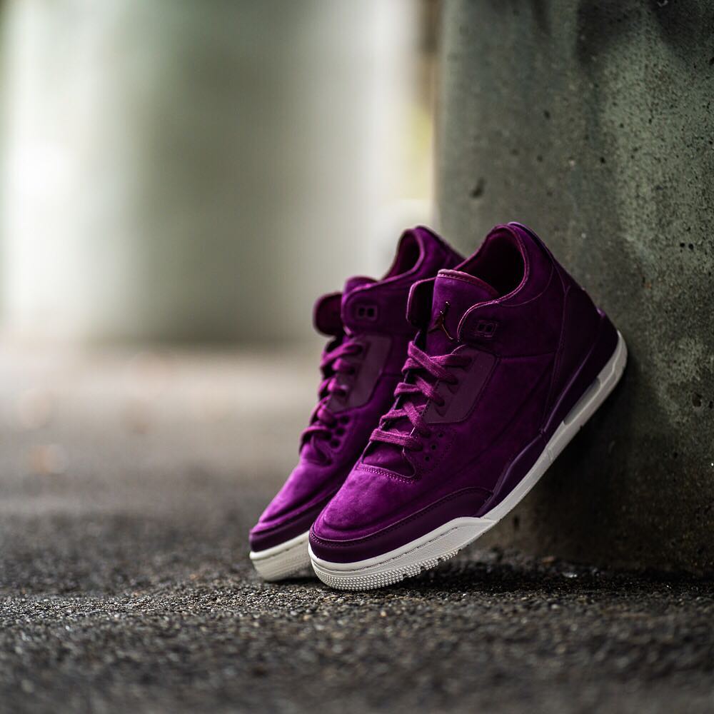 Air Jordan 3 酒红麂皮