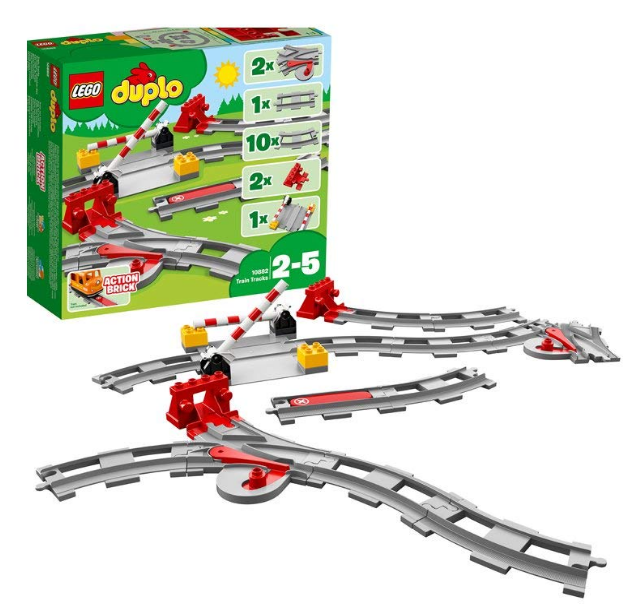 乐高 拼插类 玩具 DUPLO 火车轨道 10882
