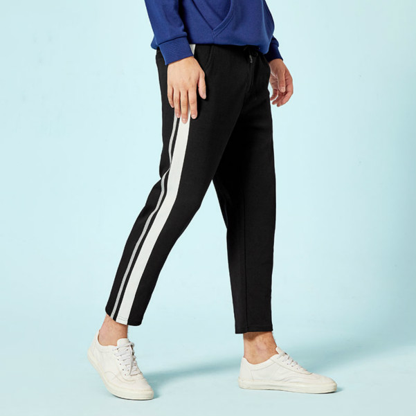 Semir/森马 条纹织带九分裤