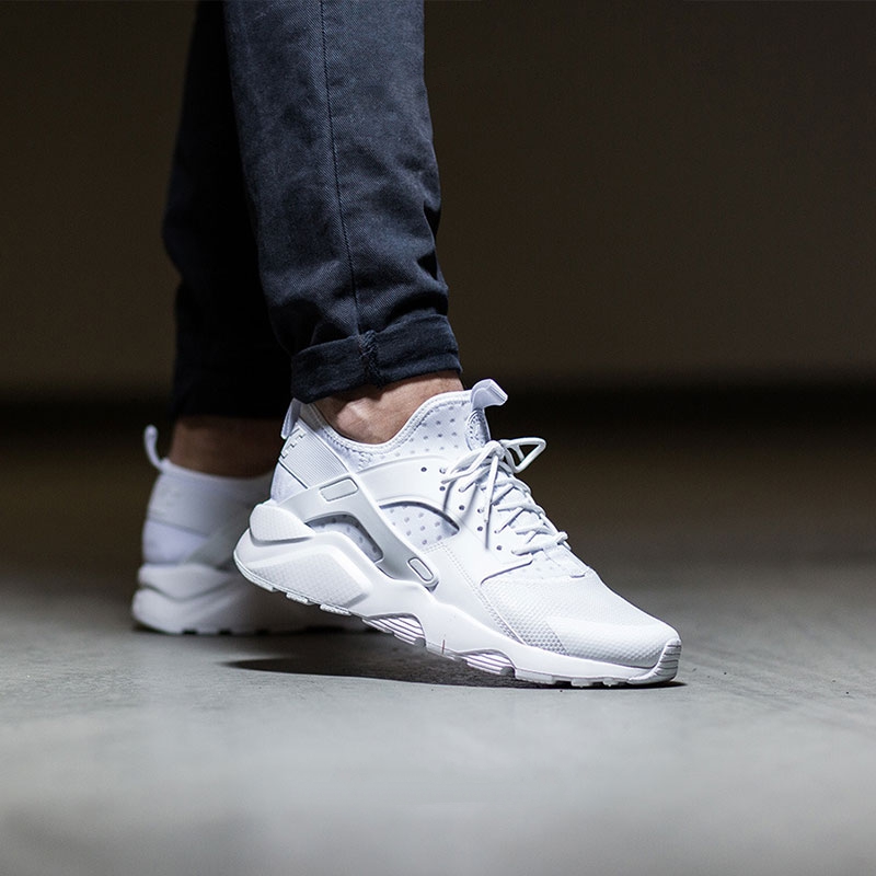 Nike Air Huarache 纯白/黑LOGO