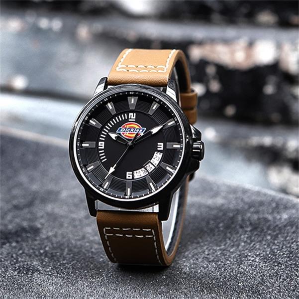 美国Dickies时尚休闲防水日历学生男表石英表CL-04