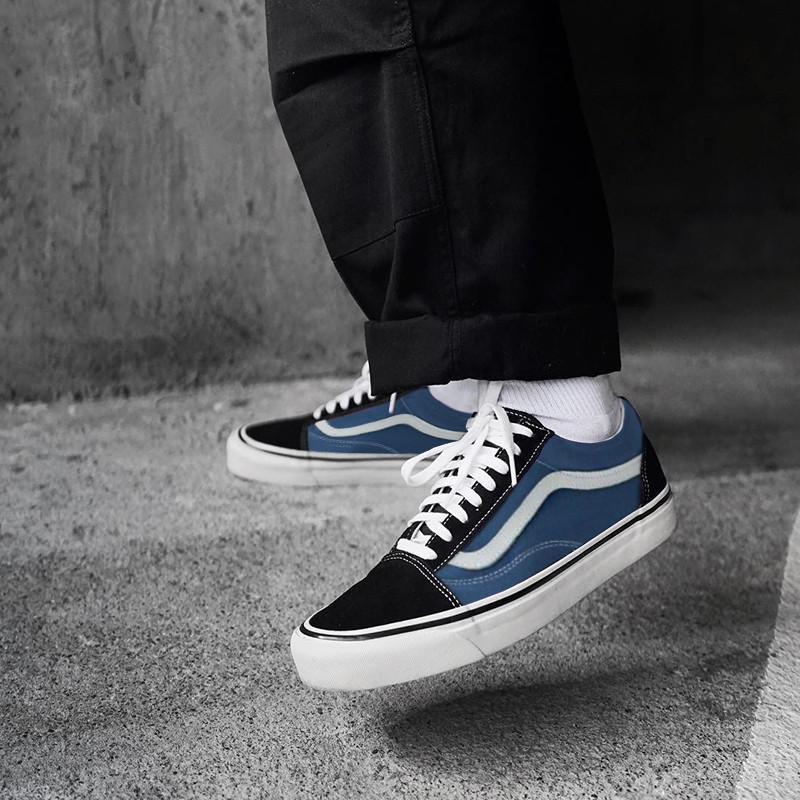 Vans Old Skool 黑/牛仔蓝