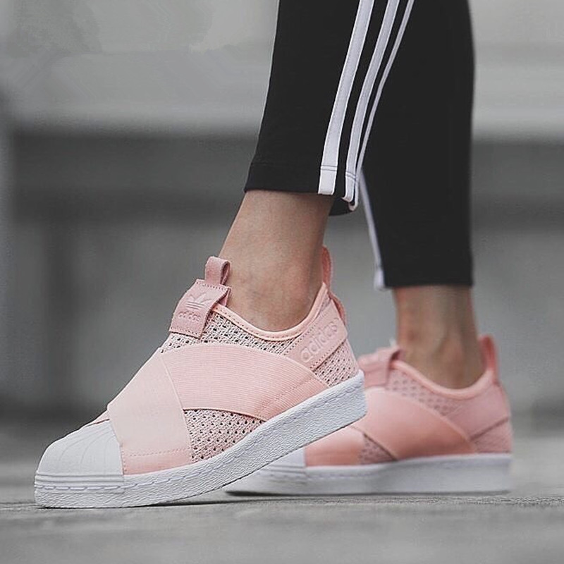 adidas Superstar Slip On 粉色网格