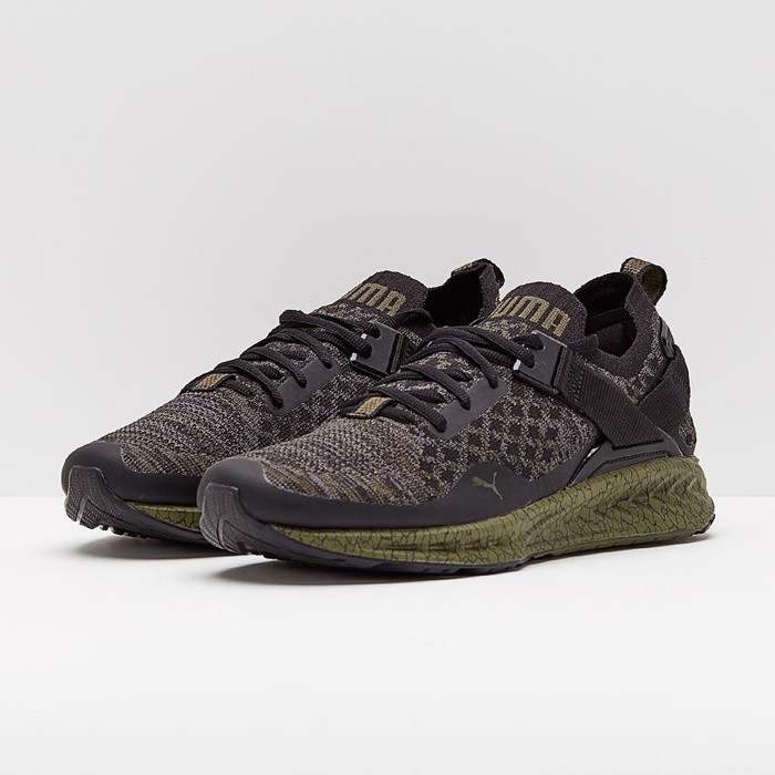 Puma Ignite evoKNIT 棕绿 Low