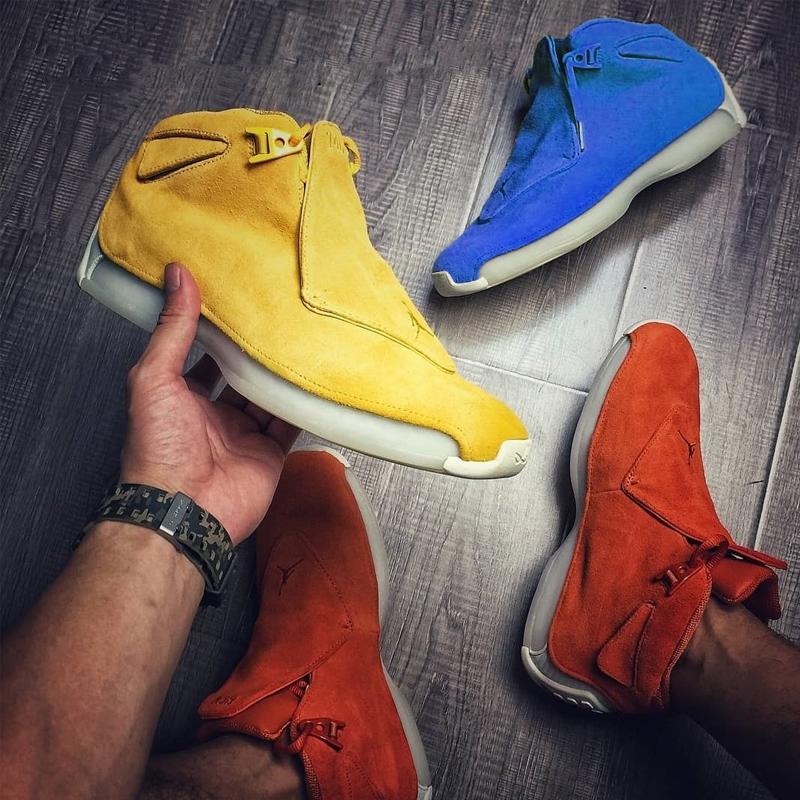 Air Jordan 18 蓝色麂皮