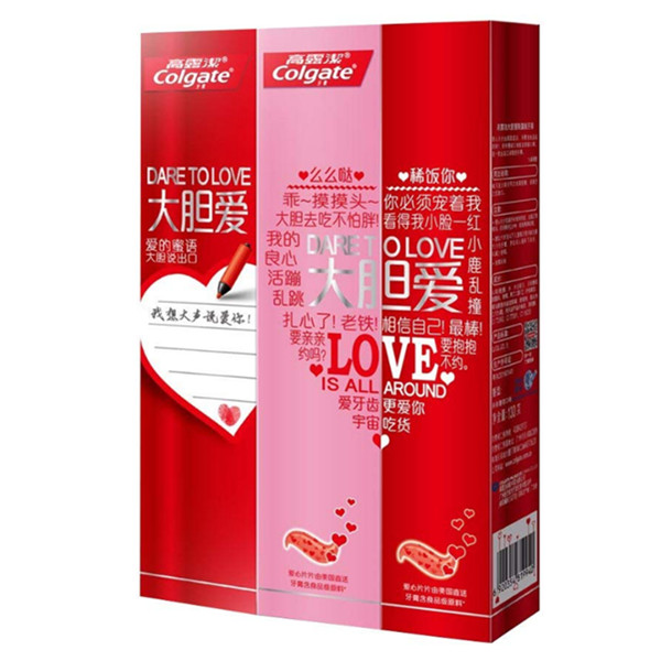 Colgate高露洁大胆爱爱心牙膏130g*3