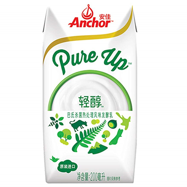 安佳 轻醇巴氏杀菌热处理风味发酵乳200ml*12