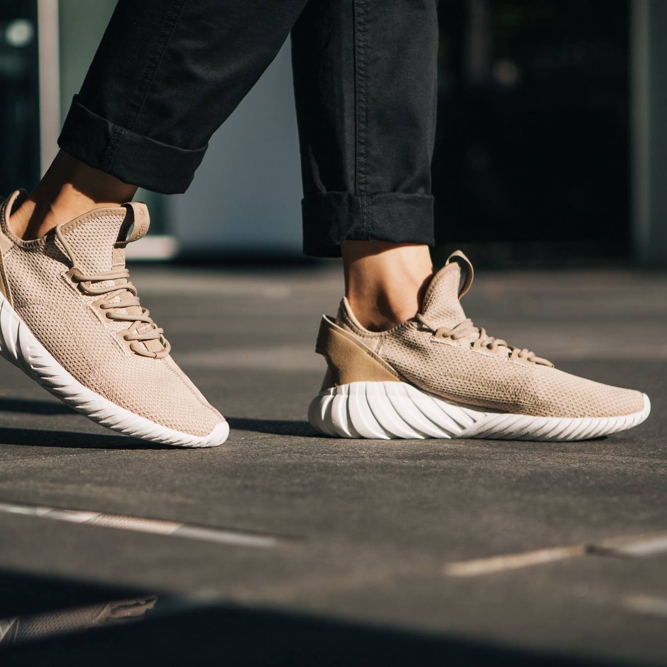 adidas Tubular Doom Sock 灰黄色