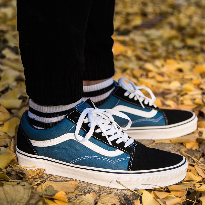 Vans Old Skool 黑/牛仔蓝