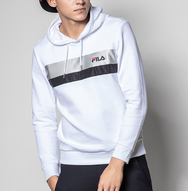 FILA 针织LOGO连帽卫衣