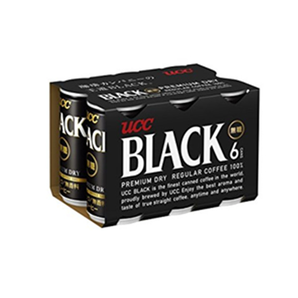 UCC悠诗诗无糖黑咖啡饮料185g*6(日本进口)