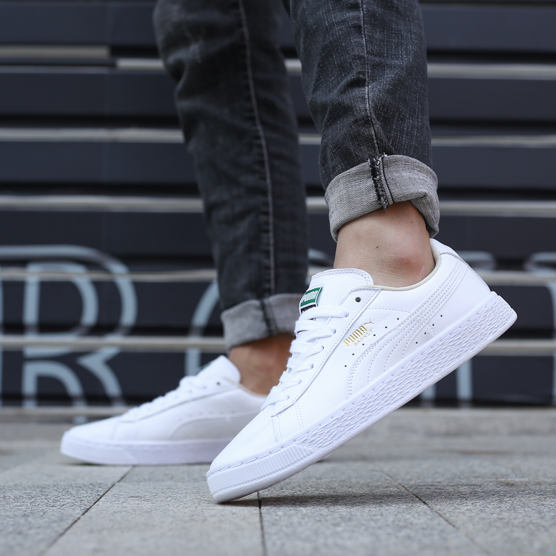 Puma Basket Classic 白金色