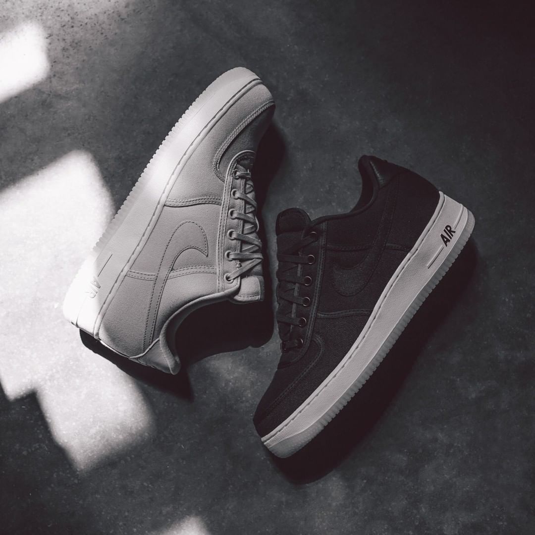 Nike Air Force 1 黑白帆布Low