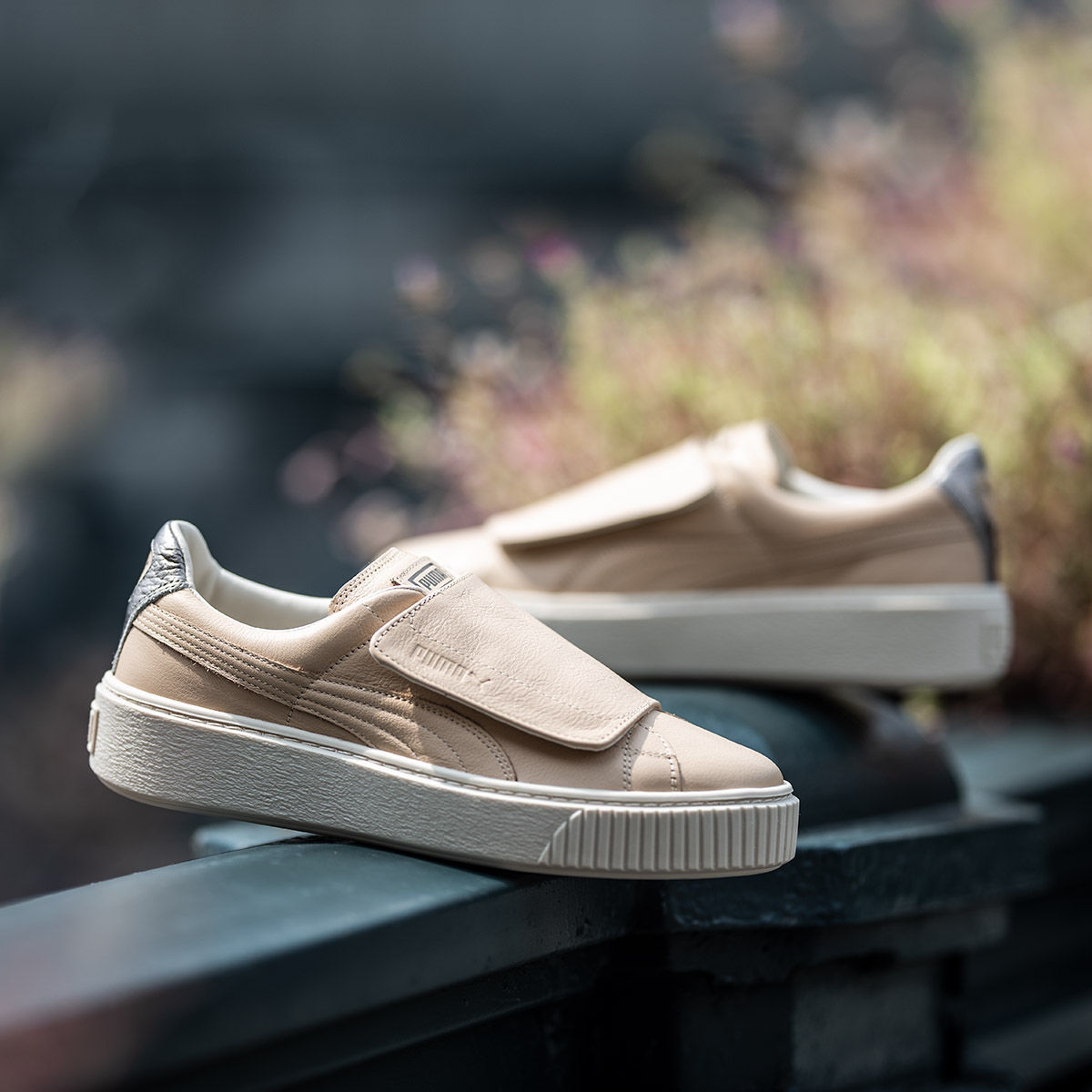 Puma Basket Platform Strap 浅棕色