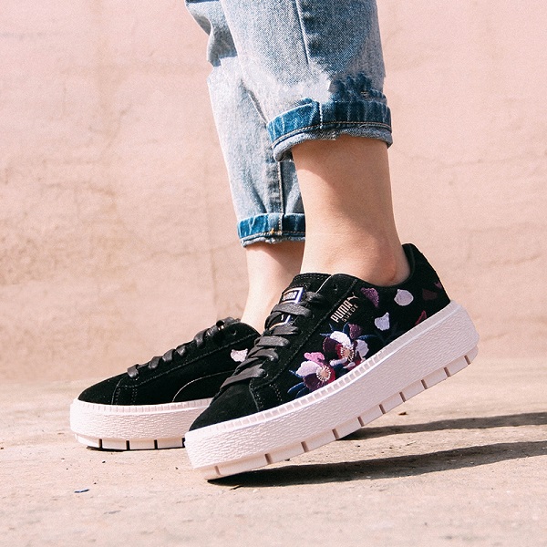 Puma Platform Trace 黑紫刺绣