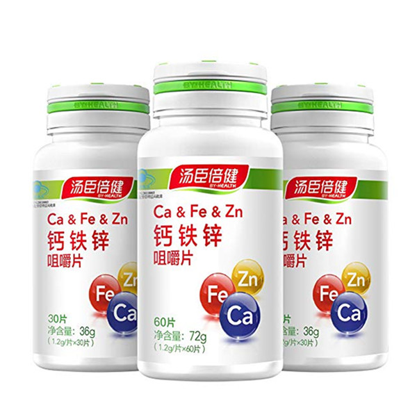 汤臣倍健钙铁锌60片+钙铁锌30片/瓶*2