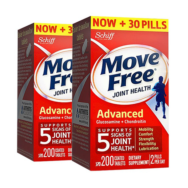 Schiff movefree维骨力氨糖软骨素片200粒*2瓶