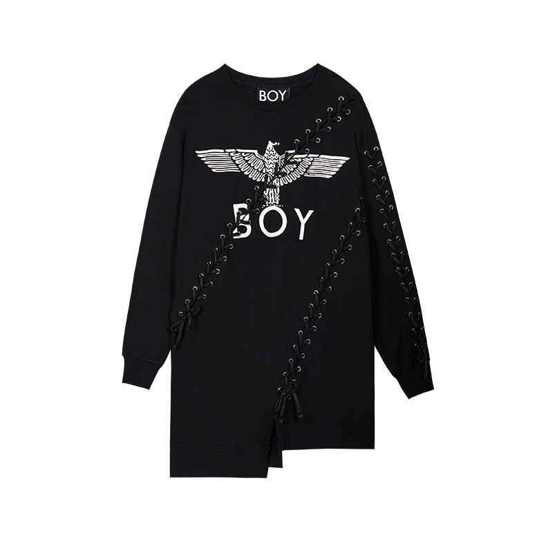 boy london 卫衣女个性拼接老鹰印花卫衣男
