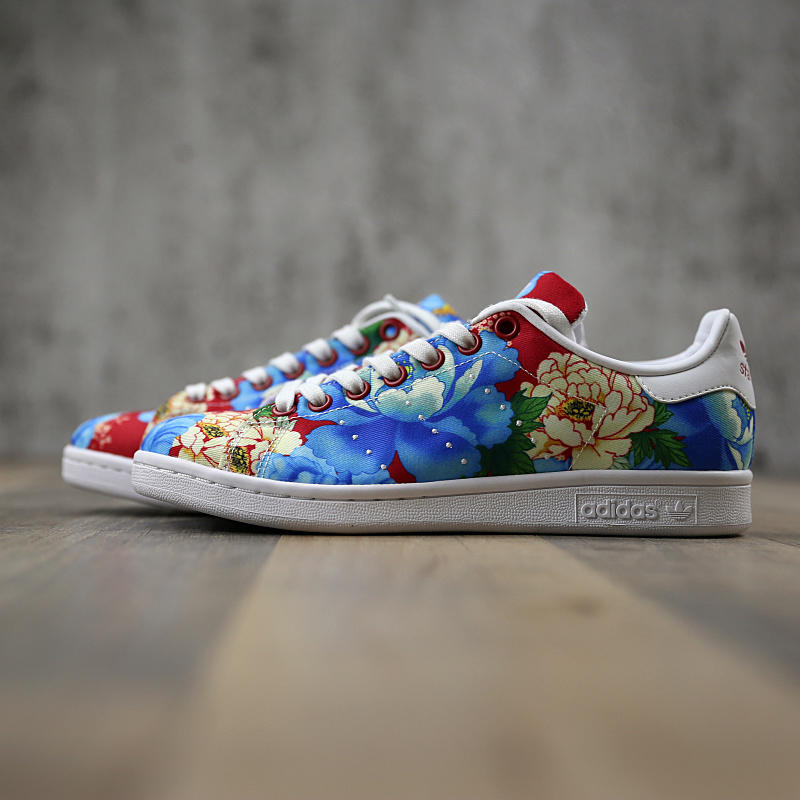 adidas Stan Smith 抽象画粉尾