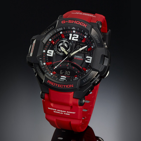 CASIO 防水罗盘温度运动手表 GA-1000-4B