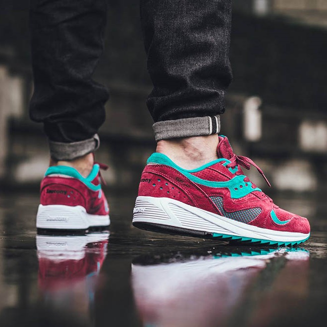 Saucony Grid 8000 CL  酒红