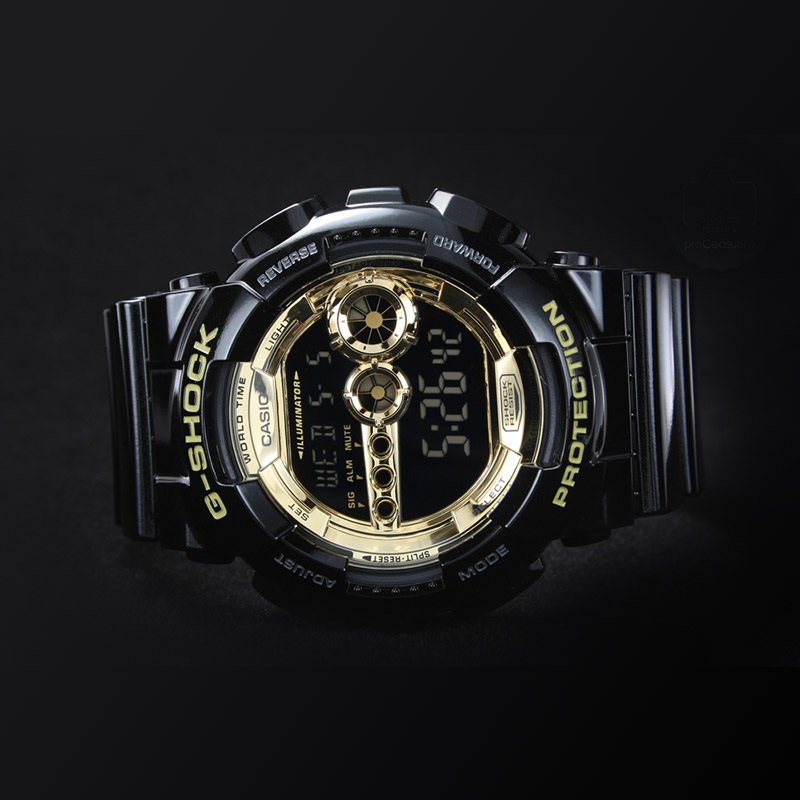 casio 黑金系列潮流运动手表 GD-100GB-1DR