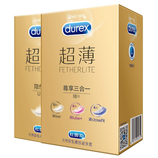 杜蕾斯金装超薄尊享三合一18只装+金装超薄12只
