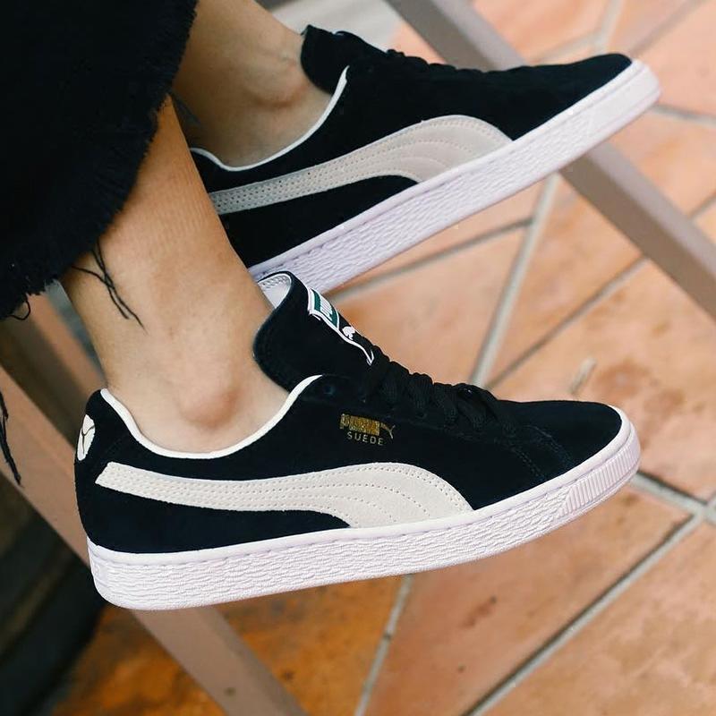 Puma Suede Classic 黑/白米色