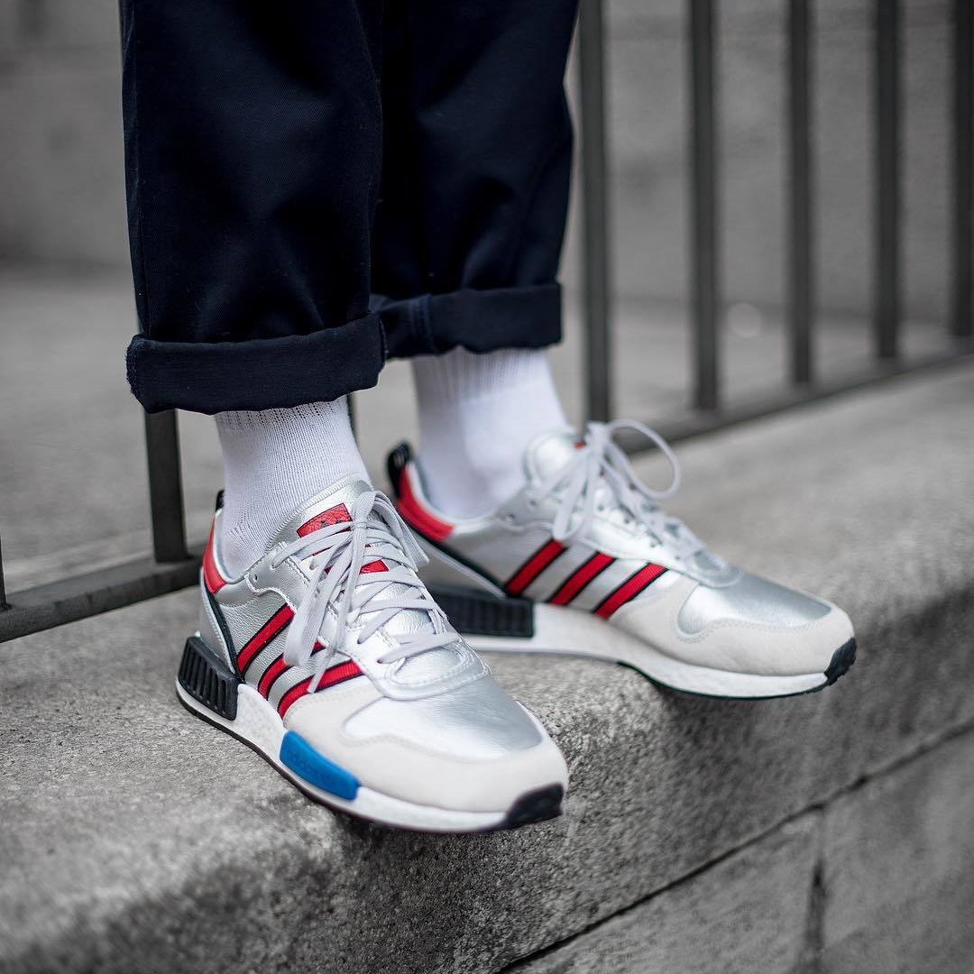 adidas Rising R1  银色/红蓝/黑色