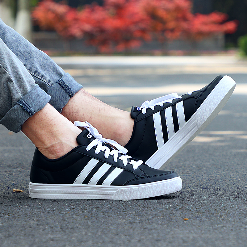 adidas VS SET 黑色皮革