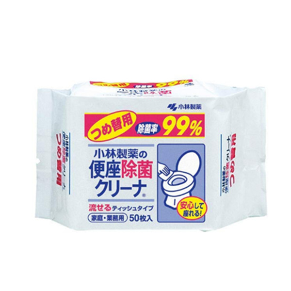 小林制药便座除菌湿巾替换装50片*3