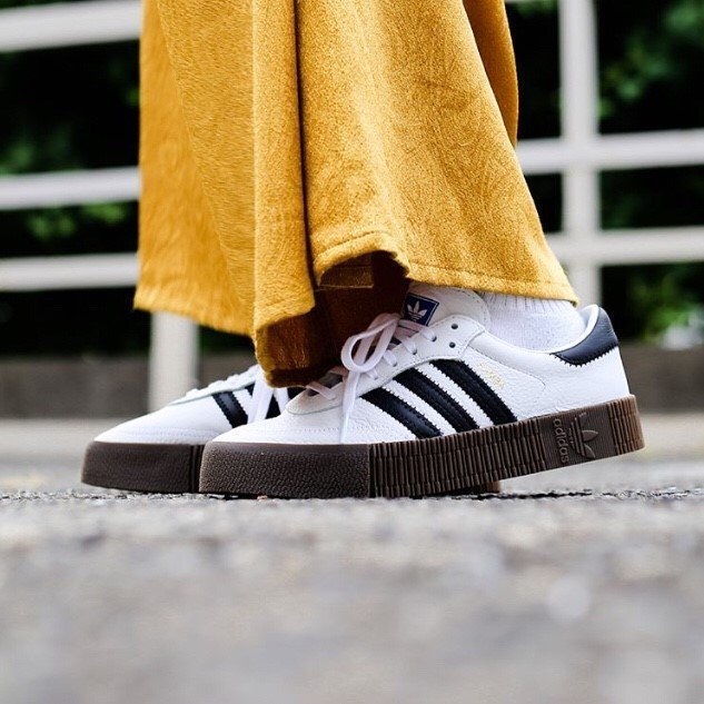 adidas Sambarose 白/棕生胶