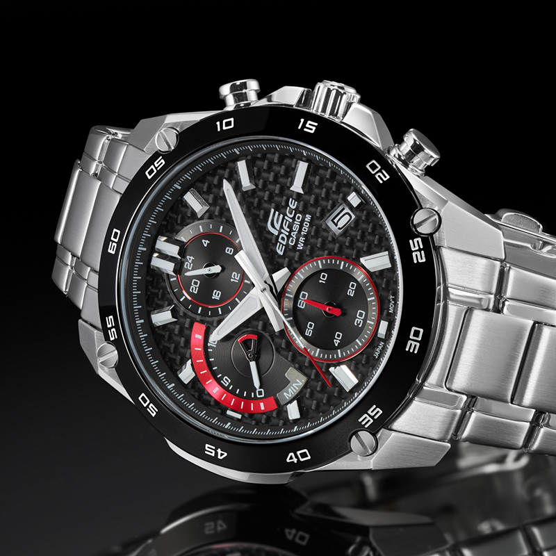 CASIO 休闲商务防水钢带男士手表 EFR-557CDB-1A