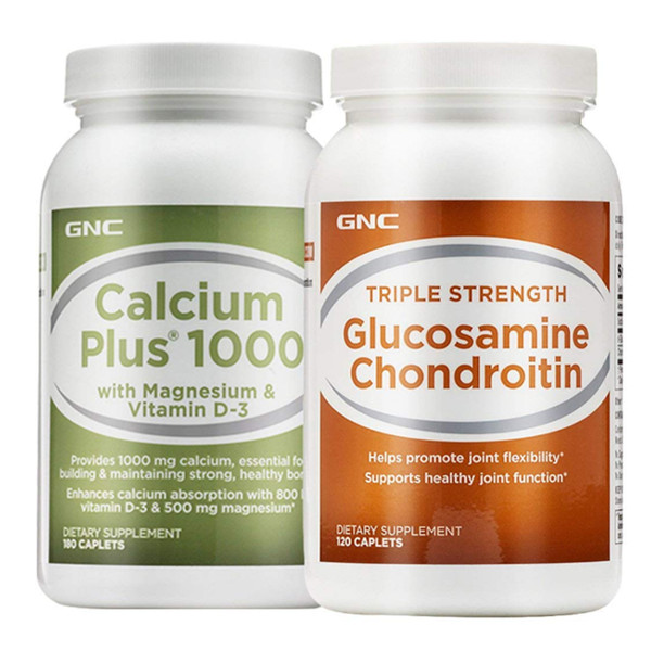 GNC健安喜高含量钙180片+ 氨基葡萄糖20粒