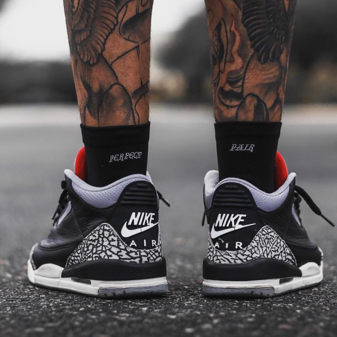 Air Jordan 3 Black Cement 黑水泥