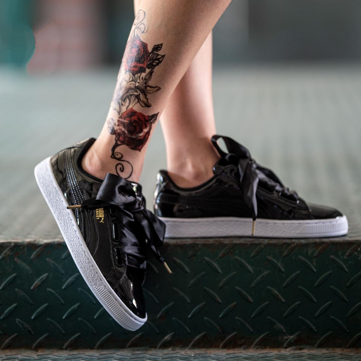 Puma Basket Heart  黑银色