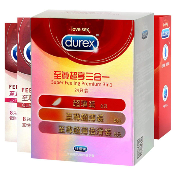 Durex 杜蕾斯男用超享三合一套装24只装