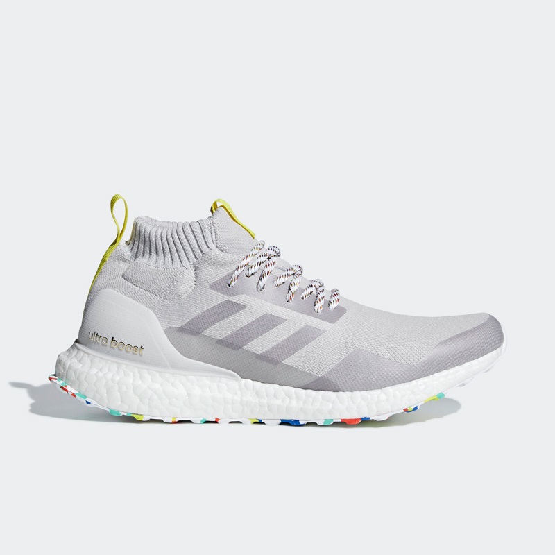 adidas Ultra Boost MID  灰白/彩虹底