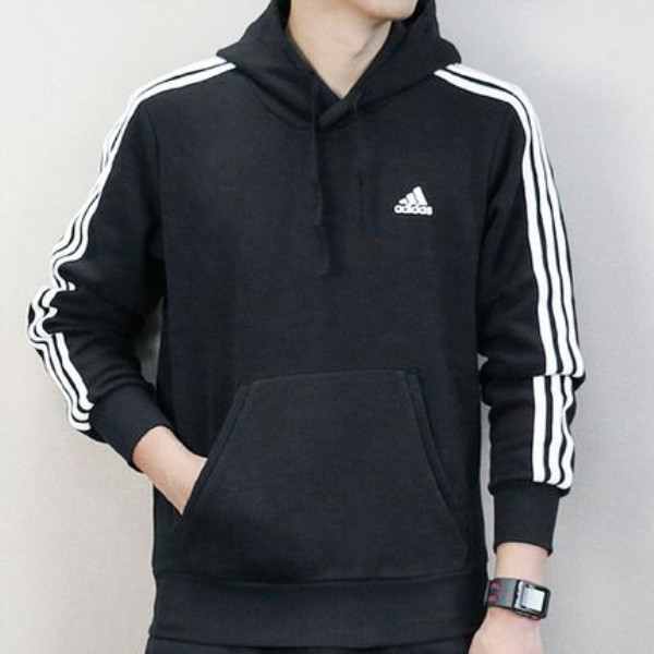 adidas 连帽针织卫衣 BR3588  黑