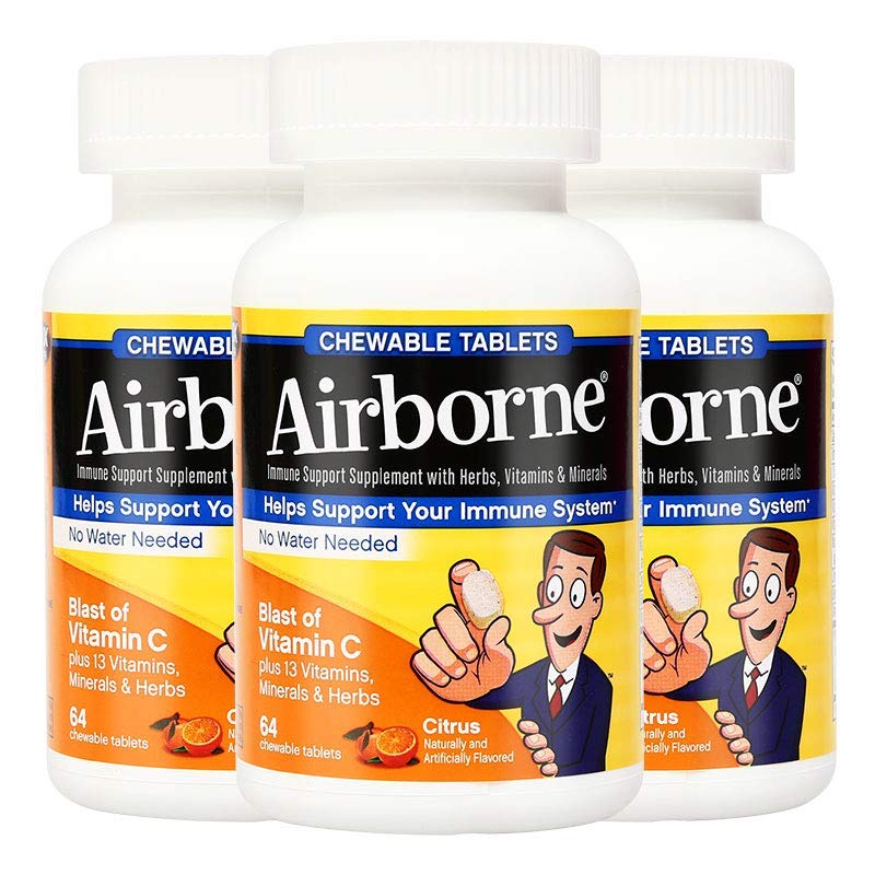 Schiff Airborne 维生素C咀嚼片 64粒*3瓶