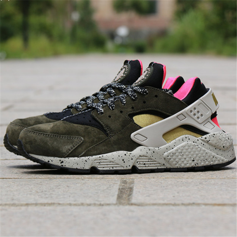 Nike Air Huarache 棕绿粉