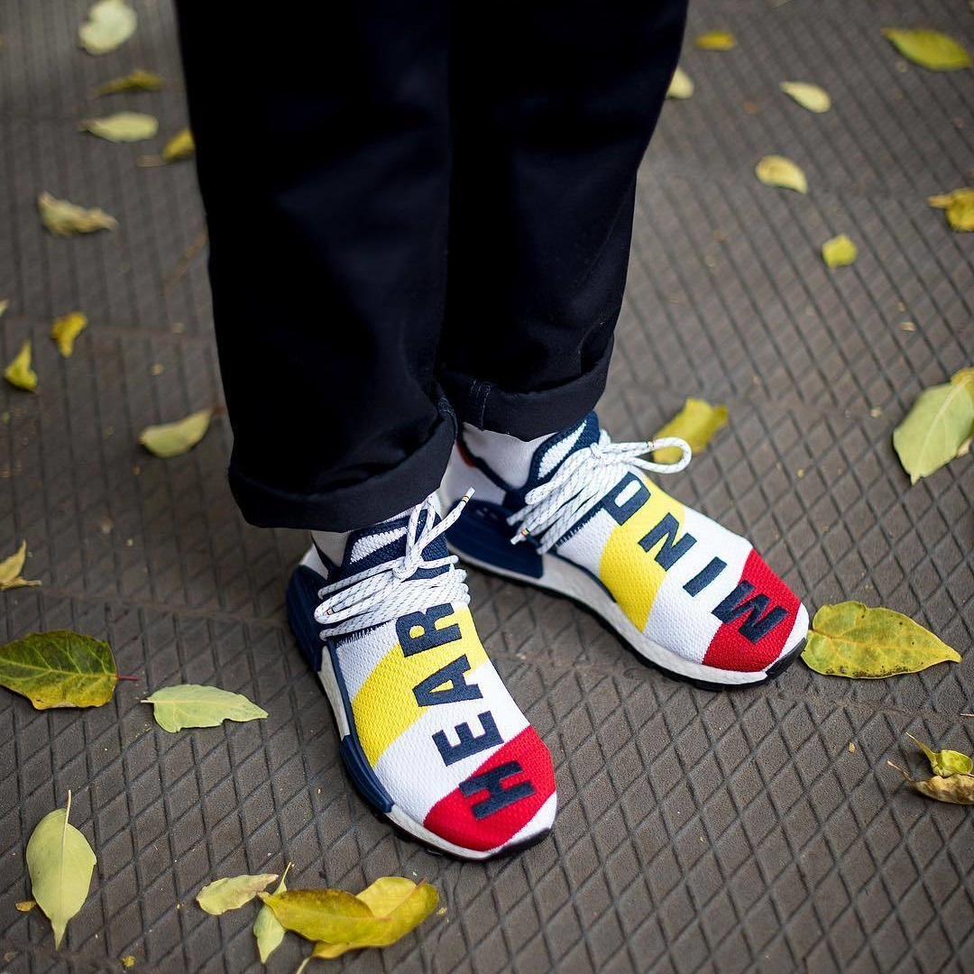 adidas NMD Human Race 蓝白黄