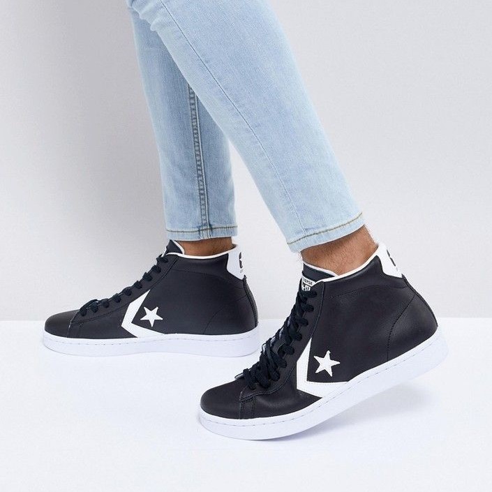Converse Pro Leather  黑白Mid